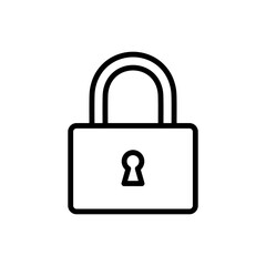 Padlock vector icon logo template.