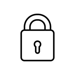 Padlock vector icon logo template.
