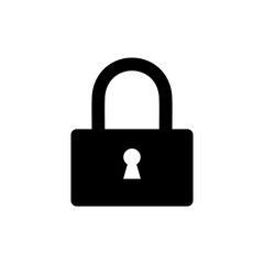 Padlock vector icon logo template.