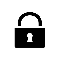 Padlock vector icon logo template.