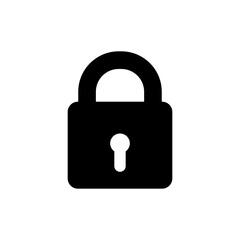 Padlock vector icon logo template.