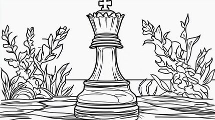 Close-up view of polished chess pieces on a board, highlighting strategy, elegance, and intellectual game symbolism