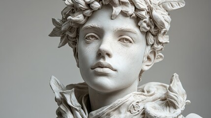 Clay figure sculpted with intricate details, showcasing craftsmanship