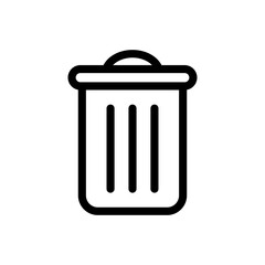 Trash can icon vector. Delete sign.