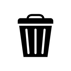 Trash can icon vector. Delete sign.