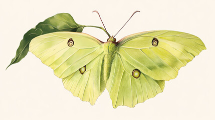 Common brimstone. Brimstone. Illustration