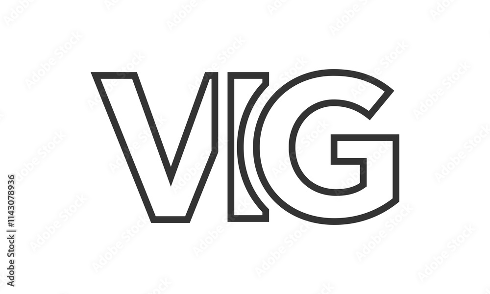 Poster vig logo design template with strong and modern bold text. initial based vector logotype featuring s