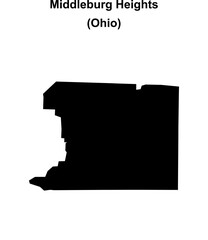 Middleburg Heights (Ohio) blank outline map