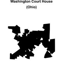 Washington Court House (Ohio) blank outline map