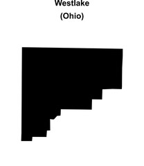 Westlake (Ohio) blank outline map