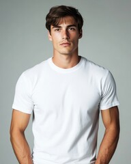 Obraz premium Minimalist White Tee: A Blank Canvas for Fashion and Personal Expression
