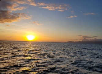 sunset over the ocean
