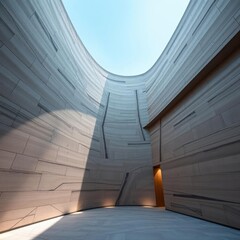 Obraz premium Raw concrete wall wood concrete design wood design concrete architecture wall floor modern