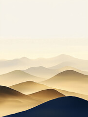 A breathtaking landscape with glowing sunsets and mountains