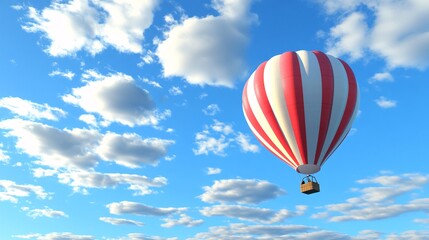 Fototapeta premium Colorful Hot Air Balloon with Sky View