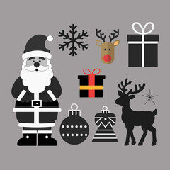 Christmas vector art icons illustration