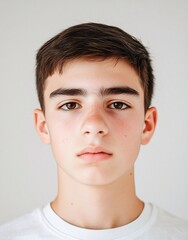 Fototapeta premium ID Photo for Passport : Spanish teenager boy 4