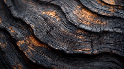 Obraz premium Dark birch wood grain