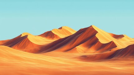 Naklejka premium Desert with sand dunes