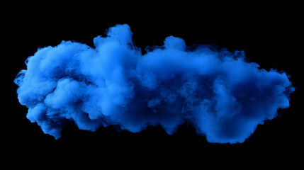 Ethereal blue smoke curling against a pitch-black background, creating a mysterious atmosphere  -