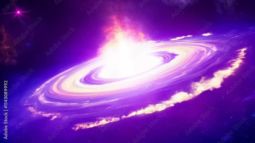 Wall mural animation of a supernova explosion in outer space