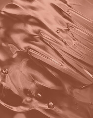 Mocha Mousse gel texture. Monochrome trendy colour background. Gel texture monochrome. Trendy color 2025.