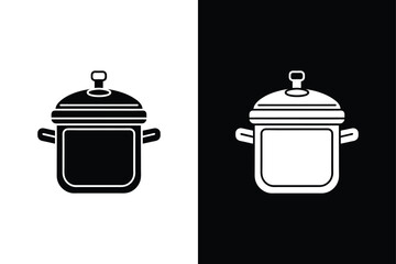 Pressure cooker icon vector on White Background ,Vector Art Illustration on white background.