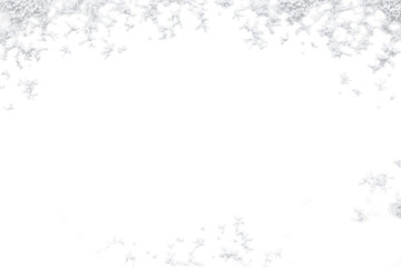 white snow christmas frame border isolated on white or transparent png
