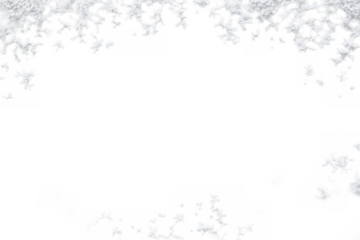 white snow christmas frame border isolated on white or transparent png
