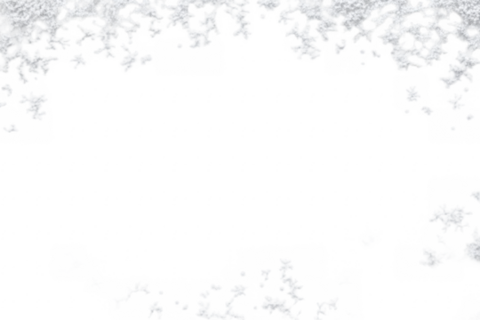 white snow christmas frame border isolated on white or transparent png
