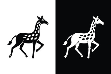 Giraffe icon vector on White Background ,Vector Art Illustration on white background.