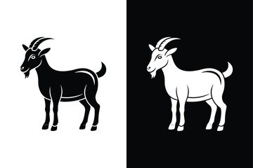 Goat icon vector on White Background ,Vector Art Illustration on white background.