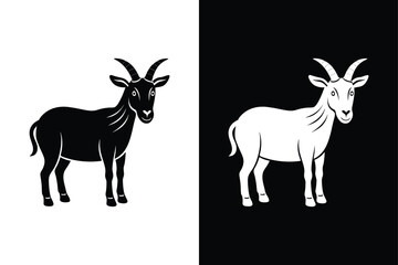 Goat icon vector on White Background ,Vector Art Illustration on white background.
