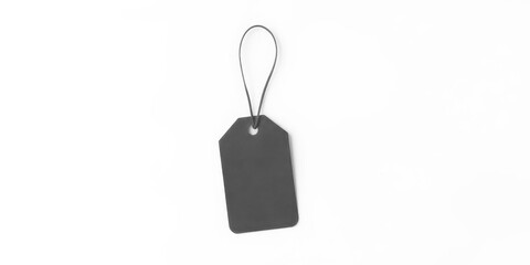 Red price tag isolated on white background with empty space for text or graphics, promotion, retail, label