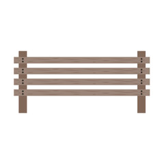 Cartoon wooden fence vector, garden or farm palisade, gates or balustrade with pickets.