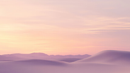 Fototapeta premium A soft cloudscape in shades of peach and lavender during sunset, creating a serene and dreamy atmosphere that invites relaxation and reflection.
