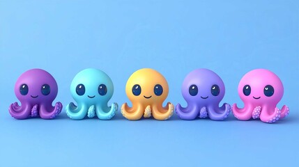 Colorful Cartoon Easter Eggs with Smiling Faces Fun Food Concept Illustration