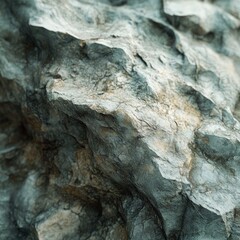 Naklejka premium Close-up shot of rock mineral veins, highlighting textures and contrasting colors, with realistic detail.