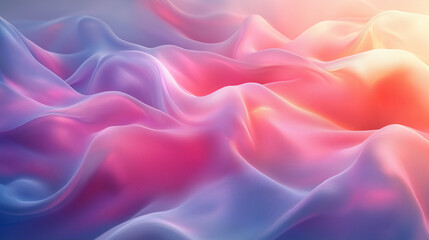 Obraz premium Fluid abstract background with waves of soft pink and purple hues creating a serene atmosphere