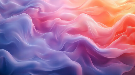 Fototapeta premium Fluid abstract background featuring soft waves and gradient colors in pink and purple hues