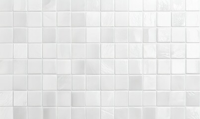 Light Grey Mosaic Tile Background. Premium White Wallpaper with copy-space.