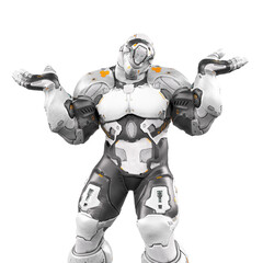 future soldier is in doubt on white background