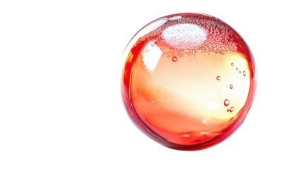 Red bubble, transparent background