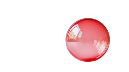 Red bubble, transparent background