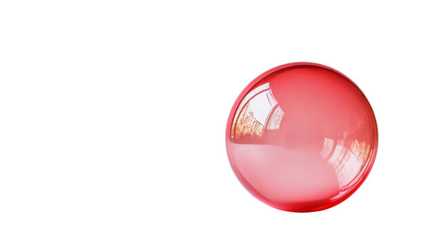 Red bubble, transparent background