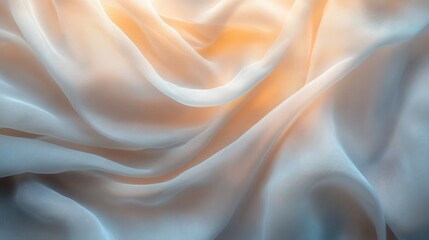 Obraz premium Layers of sheer fabric fluttering in wind with soft light