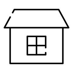 House, home black line icon