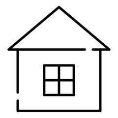 House, home black line icon