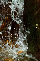 Patterns in a waterfall revealed in Newbury, New Hampshire.
