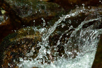 Patterns in a waterfall revealed in Newbury, New Hampshire.